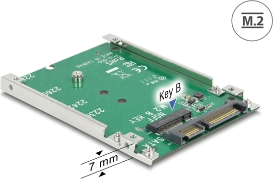 Picture of Delock 2.5″ Converter SATA 22 pin > 1 x M.2 key B - 7 mm