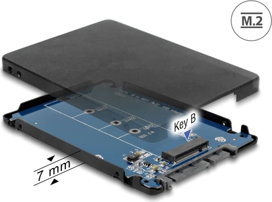 Изображение Delock 2.5″ Converter SATA 22 pin > M.2 with Enclosure