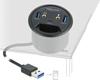 Picture of Delock 3 Port In-Desk Hub USB 1 x USB Type-C™ and 2 x USB Type-A + HD-Audio Ports