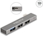 Picture of Delock 3 Port Slim USB Hub with USB Type-C™ to 1 x USB 10 Gbps USB Type-A + 2 x USB 2.0 Type-A