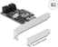 Attēls no Delock 4 port SATA and 1 slot M.2 Key B PCI Express x4 Card - Low Profile Form Factor