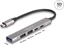 Attēls no Delock 4 Port Slim USB Type-C™ Hub with 1 x USB 10 Gbps Type-A + 2 x USB 2.0 Type-A + 1 x USB 2.0 USB Type-C™ and PD 95 W
