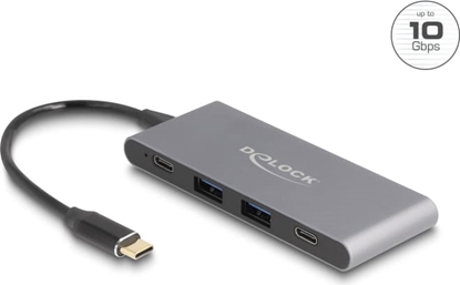 Picture of Delock 4 Port USB Type-C™ Hub with 2 x USB Type-A and 2 x USB Type-C™ 10 Gbps