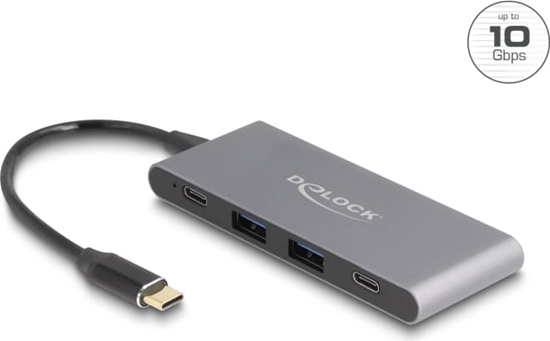 Picture of Delock 4 Port USB Type-C™ Hub with 2 x USB Type-A and 2 x USB Type-C™ 10 Gbps