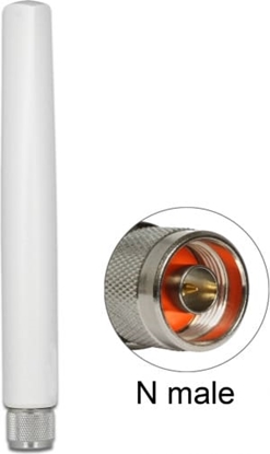 Picture of Delock 433 MHz Antenna N plug 1.45 dBi omnidirectional fixed outdoor white