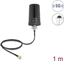 Picture of Delock 5G LTE GNSS WiFi 6 Antenna SMA plug 1.1 - 4.0 dBi omnidirectional with connection cable ULA100 1 m roof mounting outdoor black