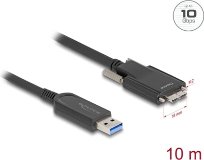 Изображение Delock Active Optical Cable USB 10 Gbps Type-A male to Type Micro-B male with screws 10 m