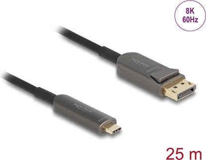 Picture of Delock Active Optical Cable USB Type-C™ to DisplayPort 8K 60 Hz 40 Gbps 25 m