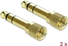 Изображение Delock Adapter 6.35 mm Stereo plug to 3.5 mm Stereo jack 3 pin metal screwable 2 pieces