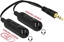 Attēls no Delock Adapter Cable audio splitter stereo jack male 3.5 mm 3 pin > 2 x stereo jack female 3.5 mm 3 pin + Volume control 19 cm