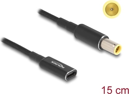 Picture of Delock Adapter cable for Laptop Charging Cable USB Type-C™ female to IBM 7.9 x 5.5 mm male 15 cm