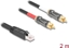 Picture of Delock Adapter Cable RJ45 plug to 2 x RCA male black 2 m