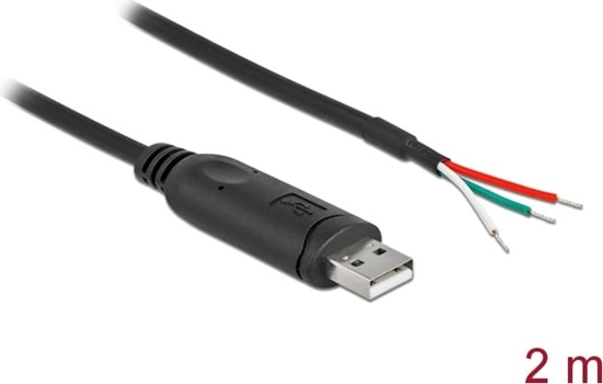Picture of Delock Adapter cable USB 2.0 Type-A to Serial RS-232 with 3 open wires 2 m