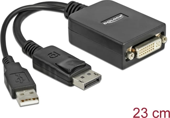 Picture of Delock Adapter DisplayPort 1.1 male > DVI female Active black