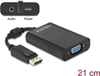 Picture of Delock Adapter DisplayPort 1.1 male > VGA female + Audio + Power black