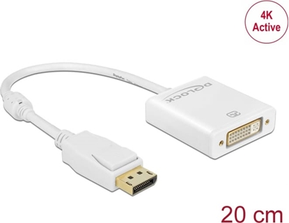 Picture of Delock Adapter DisplayPort 1.2 male > DVI female 4K Active white