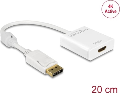 Picture of Delock Adapter DisplayPort 1.2 male > HDMI female 4K Active white