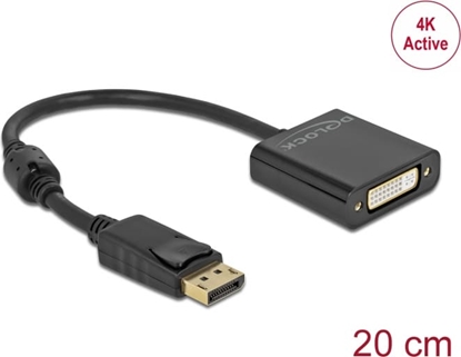 Picture of Delock Adapter DisplayPort 1.2 male to DVI female 4K Active black