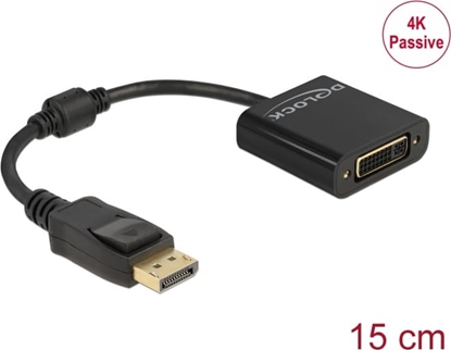 Picture of Delock Adapter DisplayPort 1.2 male to DVI female 4K Passive black
