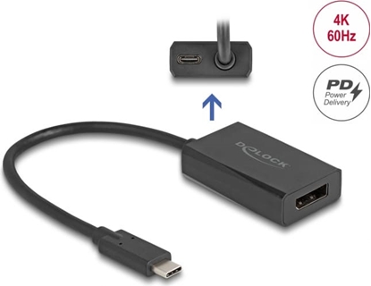 Picture of Delock Adapter DisplayPort female to USB Type-C™ male (DP Alt Mode) 4K with PD 85 W