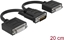 Attēls no Delock Adapter DMS-59 male > 2 x DVI 24+5 female 20 cm