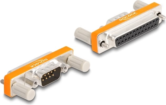 Picture of Delock Adapter D-Sub 9 pin male with nuts to D-Sub 25 pin female with screws