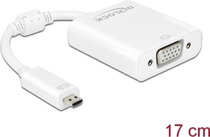 Picture of Delock Adapter HDMI Micro-D male > VGA female with Audio white