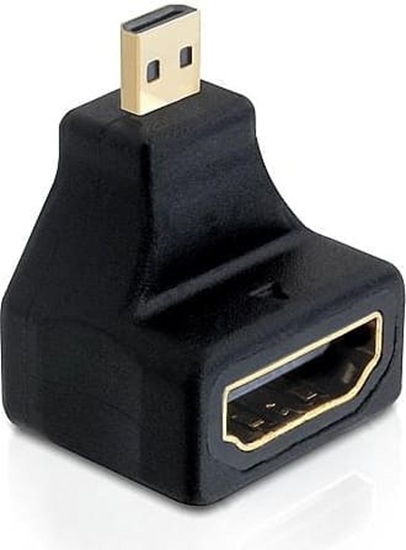 Изображение Delock Adapter High Speed HDMI with Ethernet - micro D male > A female angled