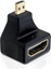 Изображение Delock Adapter High Speed HDMI with Ethernet - micro D male > A female angled