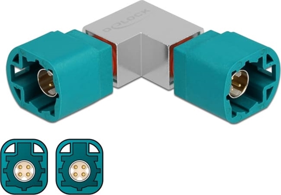 Picture of Delock Adapter HSD Z male to HSD Z male angled