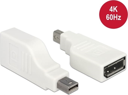 Picture of Delock Adapter mini DisplayPort 1.2 male > DisplayPort female 4K 90° turned white