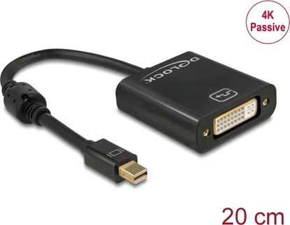 Picture of Delock Adapter mini DisplayPort 1.2 male > DVI female 4K Passive black