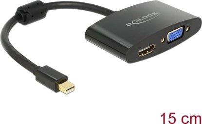 Picture of Delock Adapter mini DisplayPort male > HDMI / VGA female black