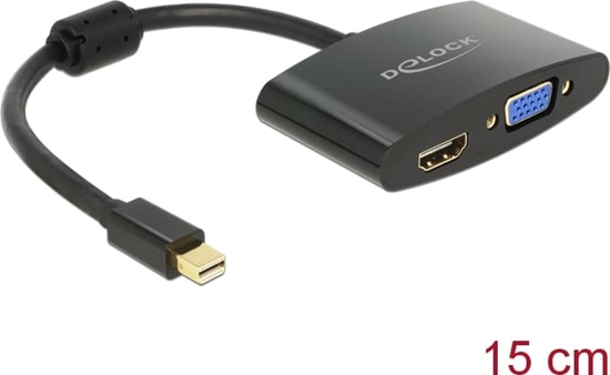 Picture of Delock Adapter mini DisplayPort male > HDMI / VGA female black