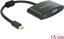 Изображение Delock Adapter mini DisplayPort male > HDMI / VGA female black