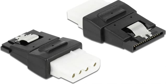 Picture of Delock Adapter Power 4 pin Molex female to SATA power 15 pin female with metal clip
