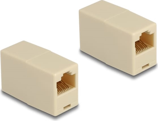 Picture of Delock Adapter RJ45 jack to RJ45 jack UTP beige