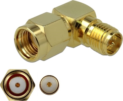 Picture of Delock Adapter RP-SMA plug to RP-SMA jack 90° 3 GHz