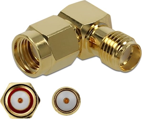 Picture of Delock Adapter RP-SMA plug to SMA jack 90° 10 GHz