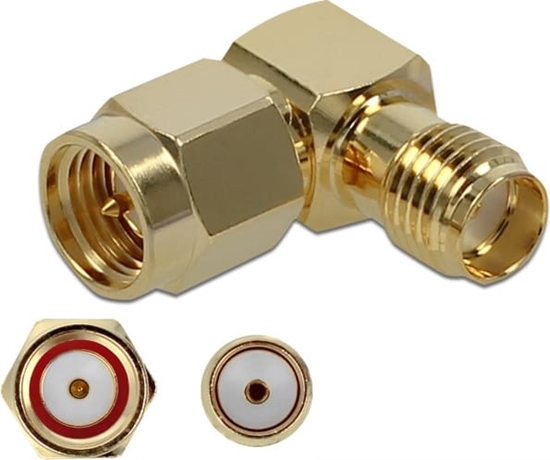 Picture of Delock Adapter SMA plug to SMA jack 90° 10 GHz