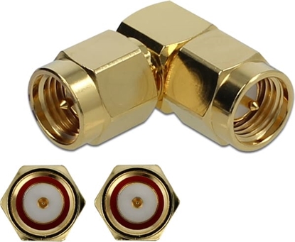 Picture of Delock Adapter SMA plug to SMA plug 90° 10 GHz