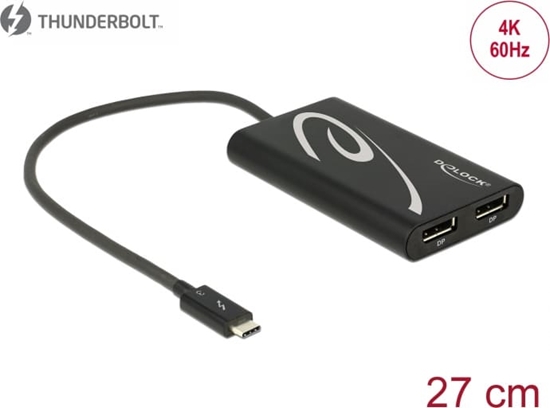 Picture of Delock Adapter Thunderbolt™ 3 male > 2 x DisplayPort female 4K 60 Hz