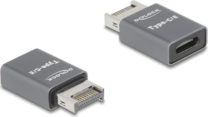 Picture of Delock Adapter USB 10 Gbps Type-E Key A male to USB Type-C™ female metal