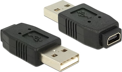 Picture of Delock Adapter USB 2.0 A male > mini USB B 5 pin female