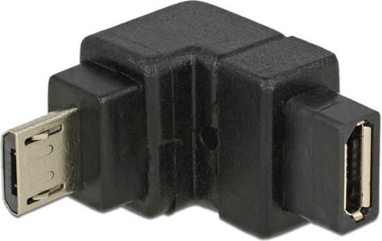 Picture of Delock Adapter USB 2.0 Micro-B male > USB 2.0 Micro-B female angled down