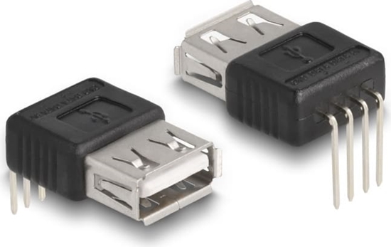 Picture of Delock Adapter USB 2.0 Type-A female to 4 pin 90° angled