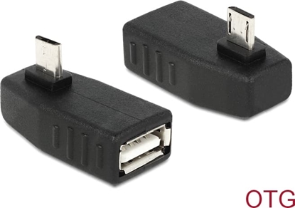 Picture of Delock Adapter USB micro-B male > USB 2.0-A female OTG 270° angled