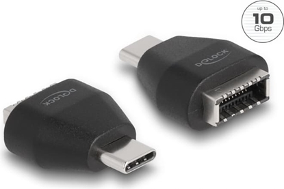 Picture of Delock Adapter USB Type-C™ male to USB 10 Gbps Type-E Key A female black
