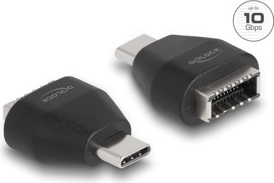 Picture of Delock Adapter USB Type-C™ male to USB 10 Gbps Type-E Key A female black