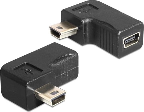 Picture of Delock Adapter USB-B mini 5 pin male / female 90°angled